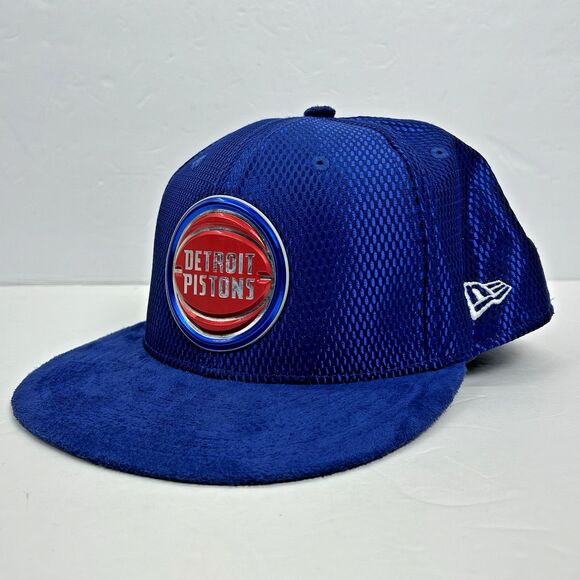 Detroit Pistons Logo Royal Draft New Era 9Fifty Snapback Hat Cap Blue 7 3/8 NBA - Picture 1 of 11